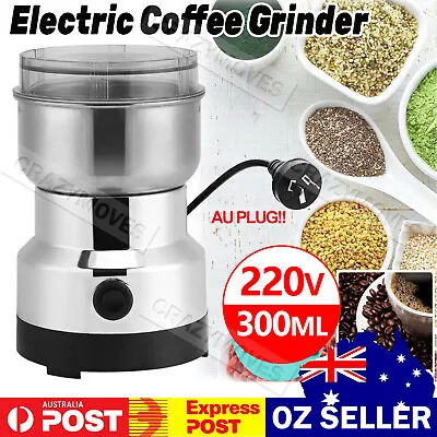Electric Coffee Grinder Grinding Milling Bean Spice Matte Blender Grinder VIC • $19.25
