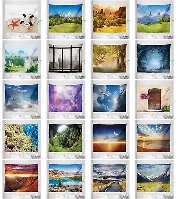 Ambesonne Scenery Print Microfiber Tapestry Wall Hanging Decor In 5 Sizes • £26.26