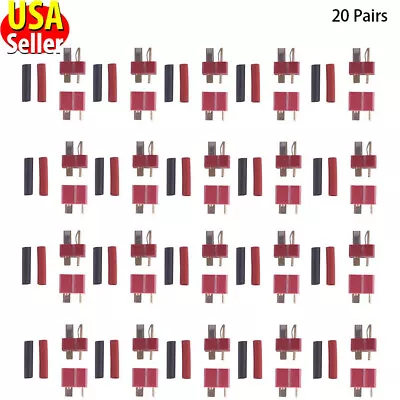 20Pair T Plug Connectors Male & Female Deans Style For RC LiPo Battery Car Plane • $14.24