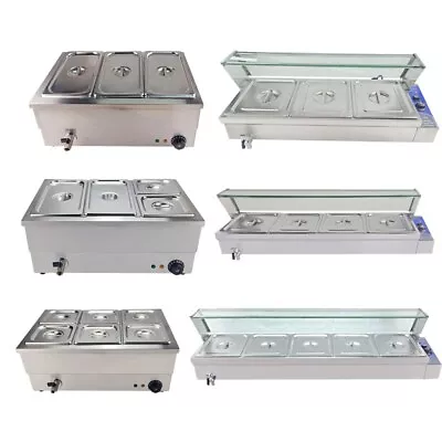 2/3/4/5/6 Pots Electric Bain Marie Commercial Wet Well Heat Food Warmer GN Pan  • £115
