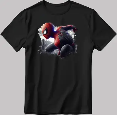 Spider-Man Marvel Avengers S.Sleeve White-Black Men's / Women's N505 • £10