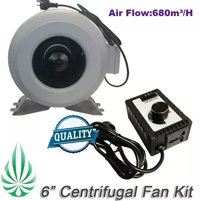 6  Inline Centrifugal Exhaust Duct Fan With High Quality Fan Speed Controller • $165