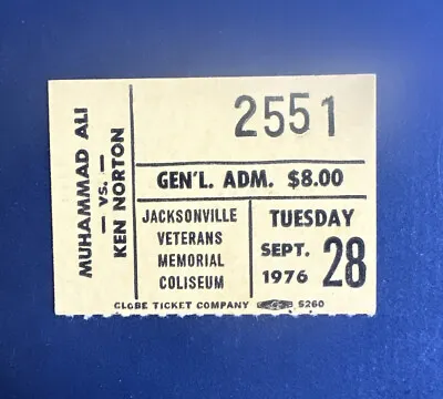 Muhammad Ali Ken Norton Ticket Stub Closed Circuit Sept 28 1976 Nm • $14.99