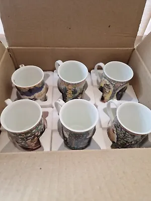 Lesley’s Cats Mug Set By Danbury Mint Fine English Bone China 6x In A Box • £90