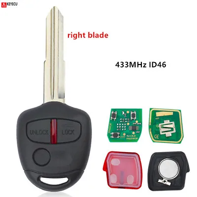 Replacement Remote Key Fob 3 Button 433MHz ID46 For Mitsubishi Lancer Outlander • $12.06