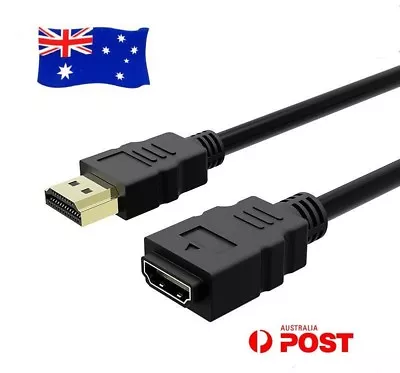 $16 • Buy 30CM 2M 3M 5M 10M HDMI EXTENSION LEAD Male To Female V1.4 HDTV HD Cable Cord AU