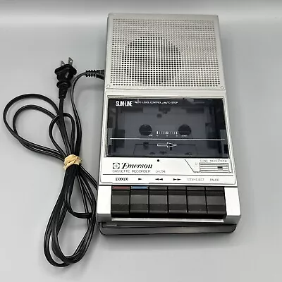 Vintage Emerson Cassette Recorder Player W/ Power Cord - CRC94 Slim Line Tested • $20.97