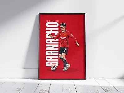 Alejandro Garnacho Man United - Soccer Poster - Sizes 5x7  To 30x40  Inch • $36.95