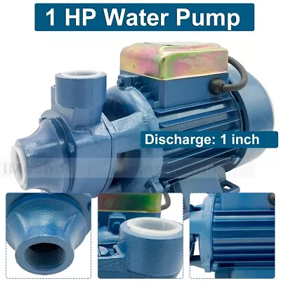 1HP Clear Water Pump Electric Transfer Centrifugal Bio Diesel Pond Pool Farm US • $79.99