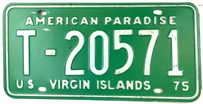 Vintage U.S. Virgin Islands 1975 Car License Plate Vacation Adventure Collector • $44.95