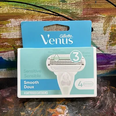 Gillette Venus Sensitive Smooth 4 Count 3-Blade Cartridges • $10.99
