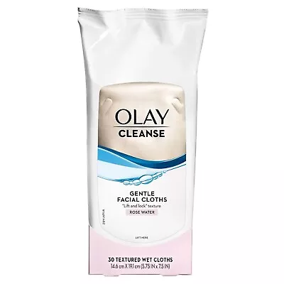 Olay Gentle Facial Cleansing Cloth Rose Water 30 Count Face Makeup Remover WIPES • $9.99