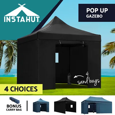 $158.95 • Buy Instahut Gazebo 3x3 3x4.5 3x6 Pop Up Marquee Folding Wedding Tent Gazebos Shade