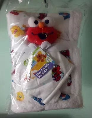 Elmo Baby Blanket Security Set Sherpa Sesame Street 30x40 • $13.99