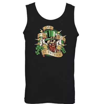 $14.79 • Buy Day Of The Beer (Dead Parody) Mens Funny St Patricks Day Vest Irish Bar Top