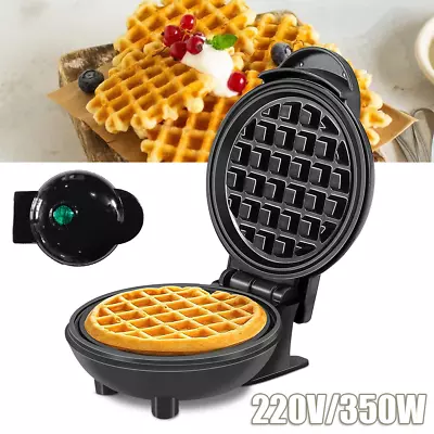 350W Mini Waffle Maker Electric Pancake Machine Non Stick Waffle Cake Machine UK • £11.99