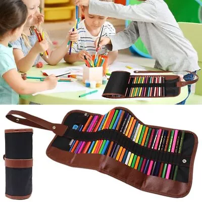 Brush Make Up Roll Up Pouch Stationery Organizer Pen Bag Pen Curtain Pen Case • $12.13