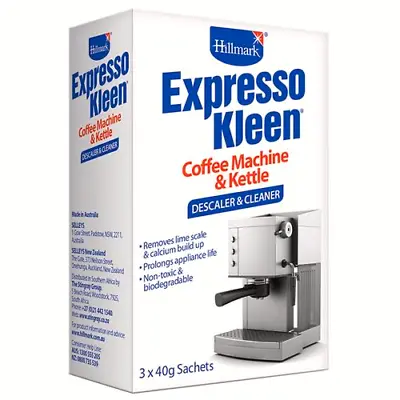 Hillmark Expresso Kleen Coffee Machine & Kettle Descaler 3x40gr Sachets H67 • $20.99