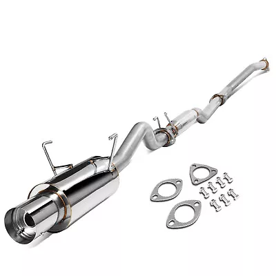 Fit Civic Em/es Sedan/coupe Steel Catback Exhaust Muffler 4  Tip+bolts+silencer • $136.38