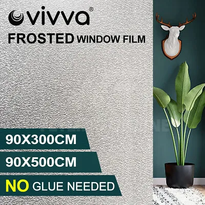 3/5M Sand Blast Clear Privacy Frosted Frosting Windows Glass Film Removable • $16.99