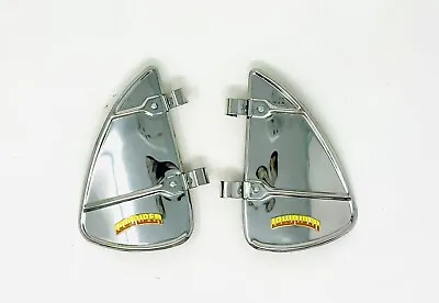 Vintage Style  Stainless Steel Lowrider Breezies Wing Window Wind Deflector • $29.99