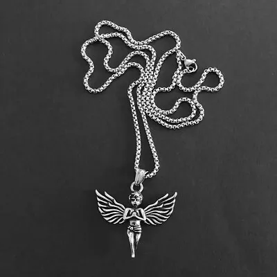 Angel Wings 925 Sterling Silver Long Necklaces Pendant Men Women Girls Gift • £3.49