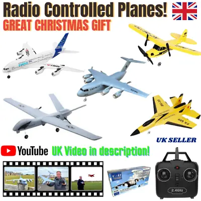 £39.99 • Buy RC Plane Airplane 2.4 Radio Control Remote - Great Christmas Gift UK