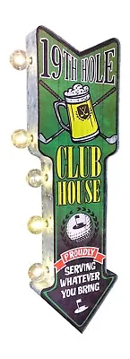 Golf  19th Hole  Double-Sided Vintage Inspired LED Marquee Sign For The Home • $59.99