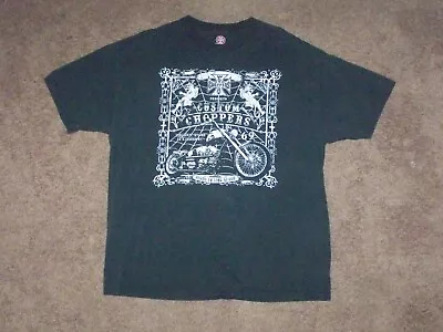 JESSE JAMES WEST COAST CHOPPERS Motorcycles Faded Black XL Long Beach T Shirt • $14.99