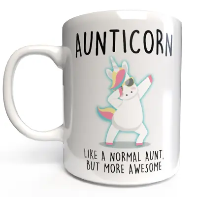 Aunticorn Mug Auntie Unicorn Aunt Aunty Funny Mug Present Birthday Gift Thankyou • £6.95