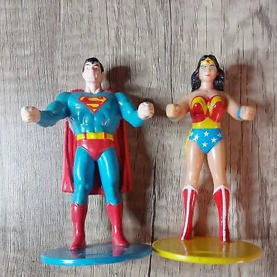 Vintage Golden Age Style Superman And Wonder Woman Figures 2985 • $15