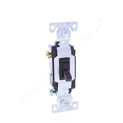 New Eaton Brown Residential Toggle Light Switch 3-WAY 15A 120V Bulk 1303-7B • $5.98