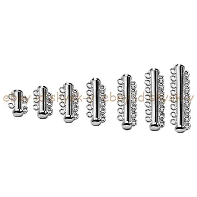 Multi-layered Magnetic Slide Lock Tube Clasps Connector For Jewelry Making DIY • $2.75