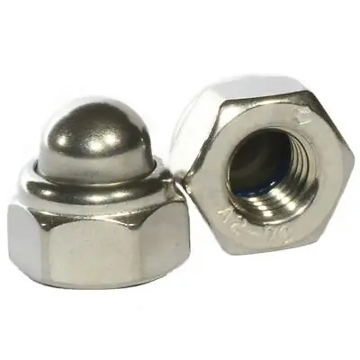 £2.65 • Buy M4 - M12 A2 Stainless Steel Domed Nyloc Nuts Nylon Insert Dome Lock Nuts DIN 986