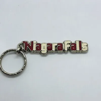 Niagara Falls Souvenir Metal & Enamel Spell Out Keychain • $4.99