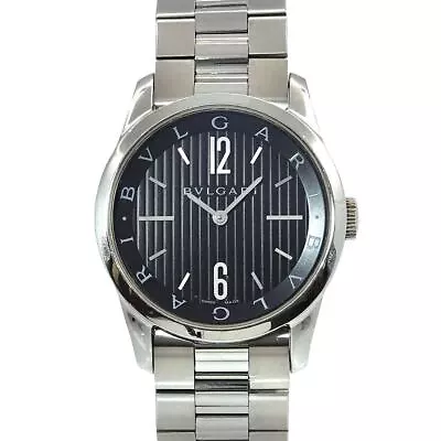 BVLGARI Solotempo ST37S Quartz Black Dial Mens Wrist Watch 90222126 • $965.94