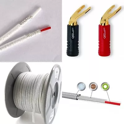 1x 4m QED Silver Anniversary XT Speaker Cable AirLoc Terminated QED ABS Spades • £59.99