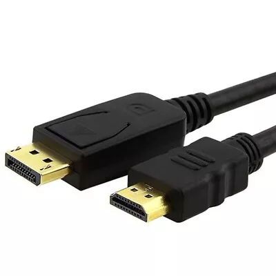 Display Port To HDMI Cable For PC Laptop TV Monitor 4K Displayport Connector • £5.49