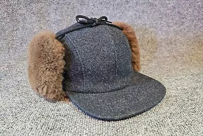 FILSON Small Double Mackinaw Wool Shearling Cap Hat Ski Snow Ice Fishing Hunting • $55