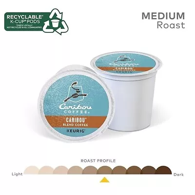 96/PACK Caribou Coffee Caribou Blend K-Cups Medium Roast FREE SHIPPING • $33.99