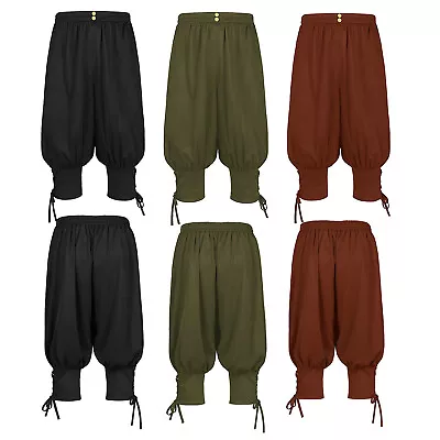 Mens Pirate Pants Adult Bloomers Performance Renaissance Costume Steampunk • $18.13