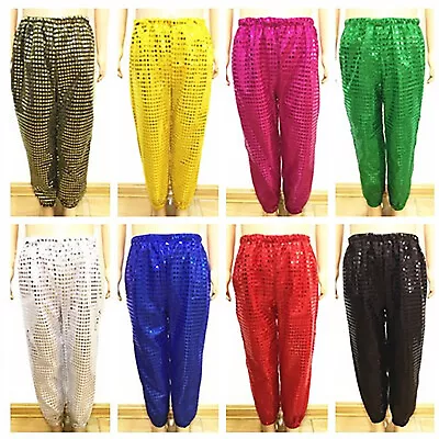 Kids Sequins Loose Jazz Hip Hop Street Dance Pants 9monthnold Baby Girl Clothes • $22.99