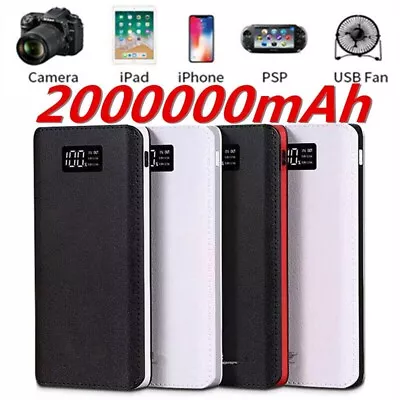 4 USB Power Bank 2000000mAh Charger Battery Pack Portable For Mobile Phone UK • £16.99