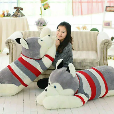 £14.39 • Buy 2023 Husky Dog 47'' Plush Toy Giant Big Stuffed Animal Soft Doll Party Xmas Gift