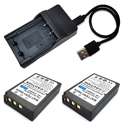 Battery / USB Charger For Olympus OM-D E-M10 PEN E-PL2 E-PL5 E-PL6 E-PL7 E-PM2 • $19.98