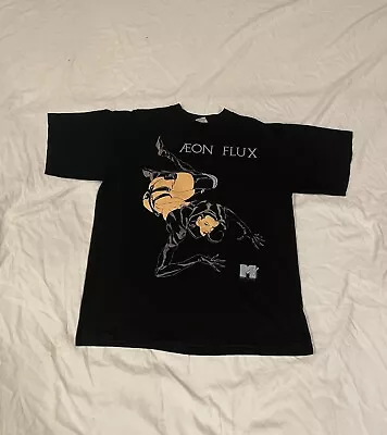 Vintage 1996 Aeon Flux T-shirt XLarge Stanley Desantis Anime MTV TV Show Tee XL • $490