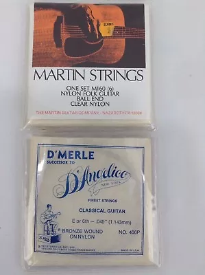 Lot Of 2 Vintage Martin & D'Merle Guitar String - Fair Condition • $14.95