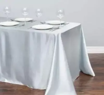 10pcs Rectangle Satin Tablecloth Party Home Decor Banquet Wedding Table Cloth • $233.91