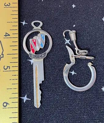 Vintage Red Buick Tri Shield Silhouette Key With Key Chain • $22.75