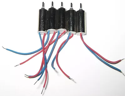 5 X Ultra Light Micro Motor - 10 Mm Long X 4 Mm Diameter - 10000 RPM - 1.5 V DC • $16.95